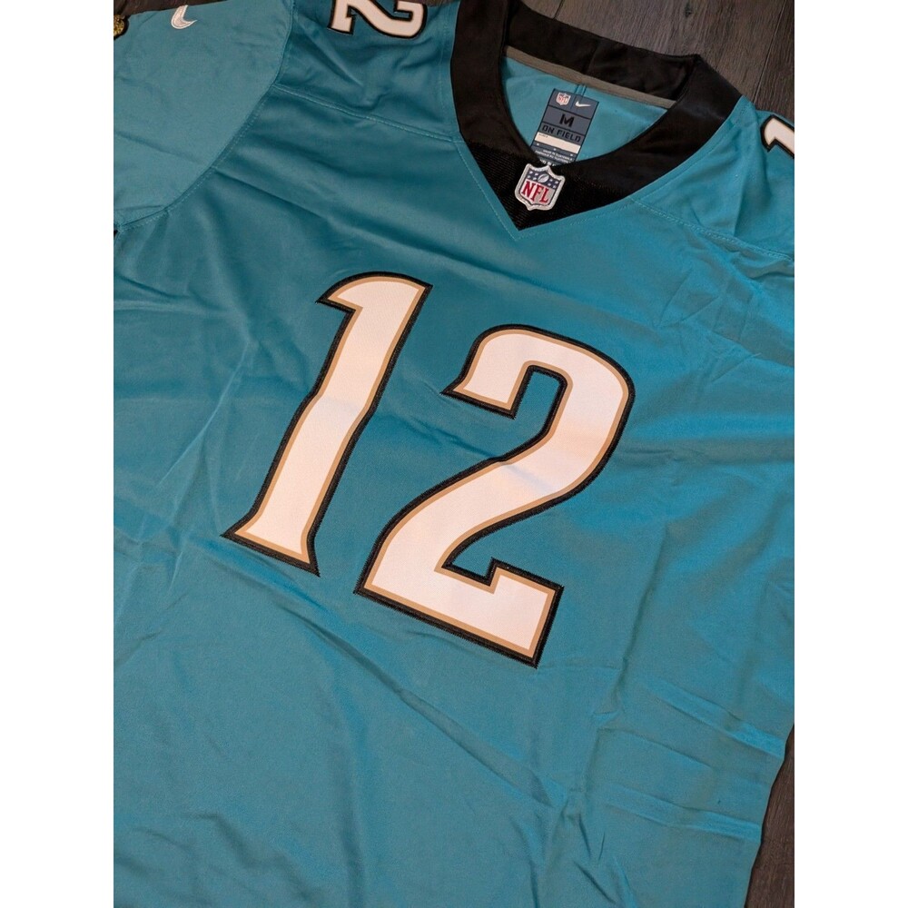 Travis Hunter #12 Jacksonville Jaguars Teal Football Game Jersey Men's Large - Picture 3 of 4